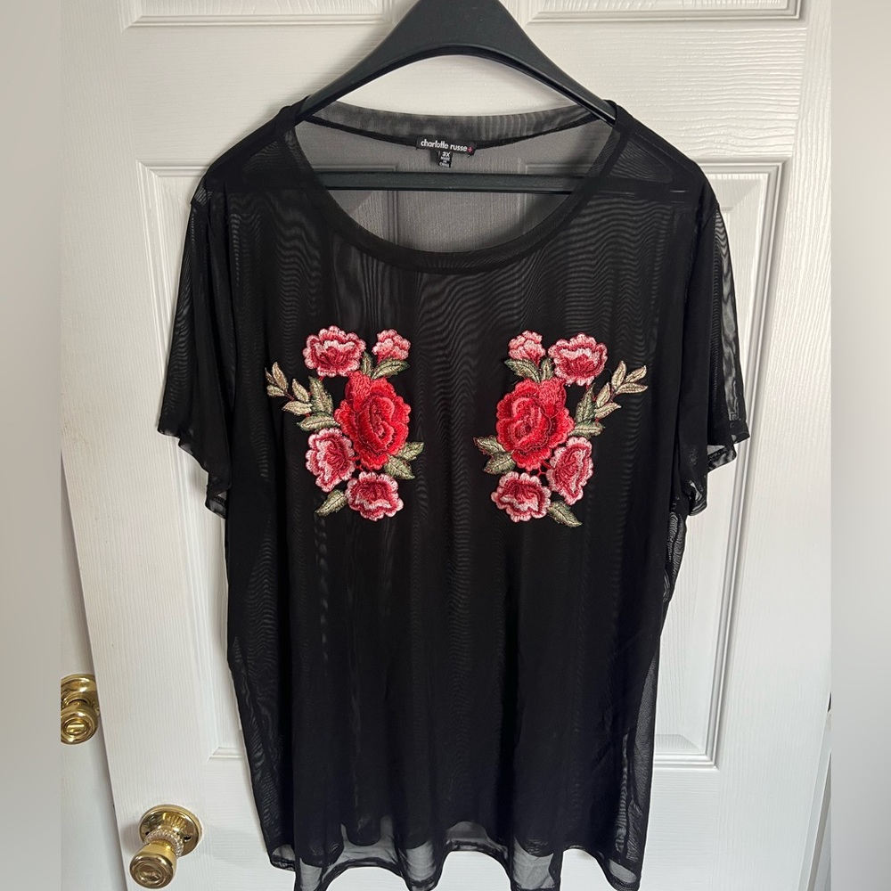 Sheer Floral Top
